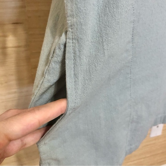 Mint Green 100% Cotton Short Sleeve Square Fit Tunic Top Size XL - Picture 5 of 7